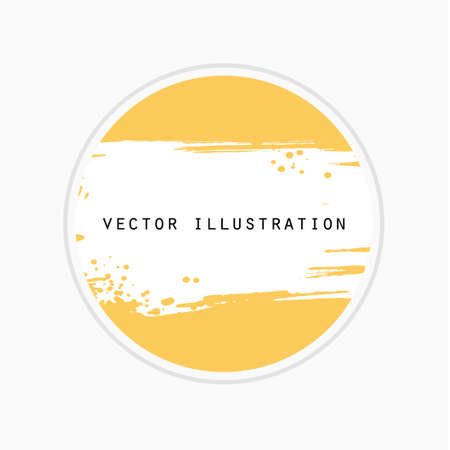 Grunge stamp mockup. Distressed ink style circle mark texture for your design. Abstract vector illustration.のイラスト素材