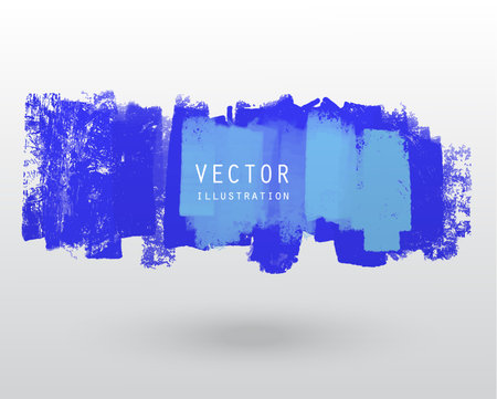 Vector illustration grunge brush style paint coloured blank banner. Abstract design element.のイラスト素材