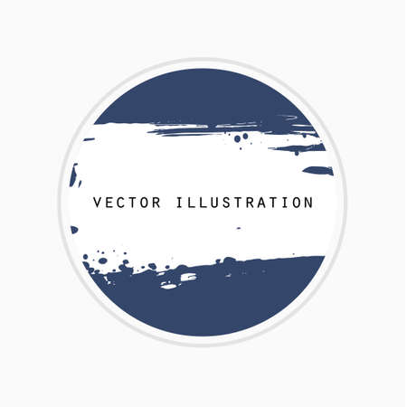 Grunge stamp mockup. Distressed ink style circle mark texture for your design. Abstract vector illustration.のイラスト素材