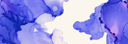 Alcohol ink vector texture banner. Fluid ink abstract background.のイラスト素材
