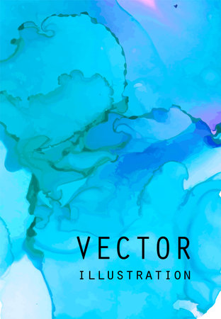 Alcohol ink vector texture. Fluid ink abstract background. Art element illustration for your design.のイラスト素材