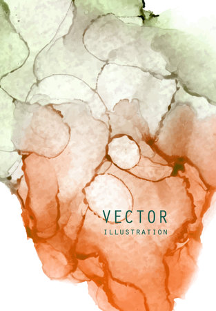 Alcohol ink vector texture. Fluid ink abstract background. Art element illustration for your design.のイラスト素材