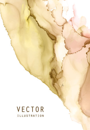 Alcohol ink vector texture. Fluid ink abstract background. Art element illustration for your design.のイラスト素材