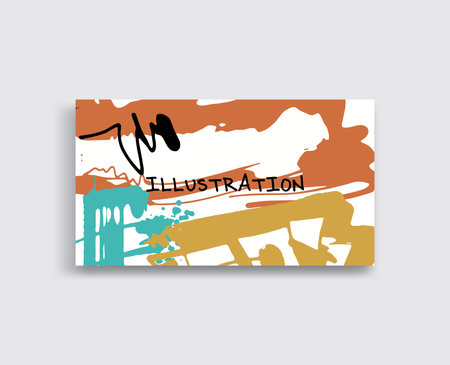 Artistic creative universal cards. Hand Drawn textures. Design for poster, card, placard, brochure, flyer Vector Illustration.のイラスト素材