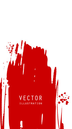 Abstract ink brush banners with grunge effect. Japanese style. Vector illustrationのイラスト素材
