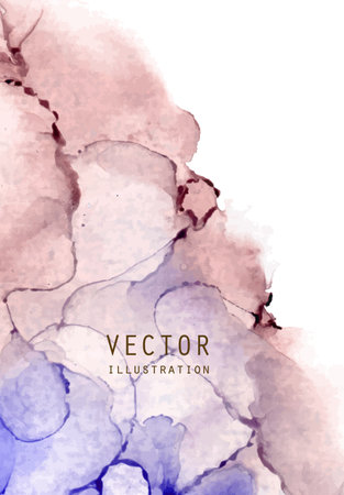 Alcohol ink vector texture. Fluid ink abstract background. Art element illustration for your design.のイラスト素材