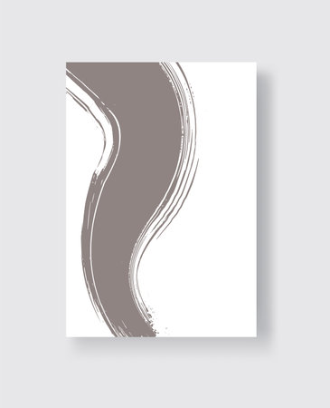 Abstract ink brush banners with grunge effect. Vector illustrationのイラスト素材