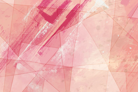 Vector abstract color paint pink background. Hand drawn abstract paint brush stroke. Watercolor elements.のイラスト素材