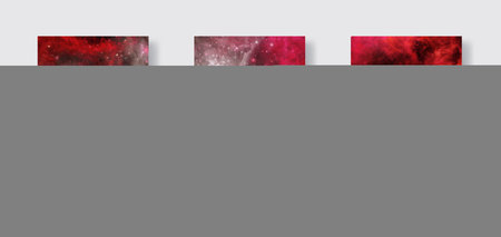 Space Abstract Galaxy Banners set. Vector illustration for your designs and artworks.