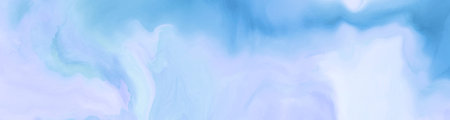 Elegant banner template design with blue paint brush elements. Abstract decoration. Vector...