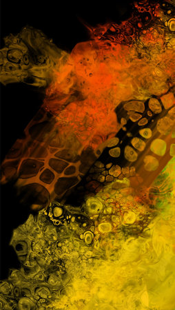 Modern colorful flow background on black. Wave Liquid shape in color banner. Art design for your...