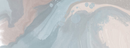 Elegant banner template design with color paint brush elements. Abstract decoration. Vector...