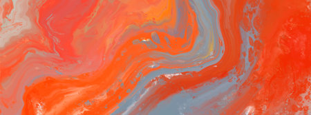 Vector orange banner. Hand drawn abstract paint brush stroke. Wave element.