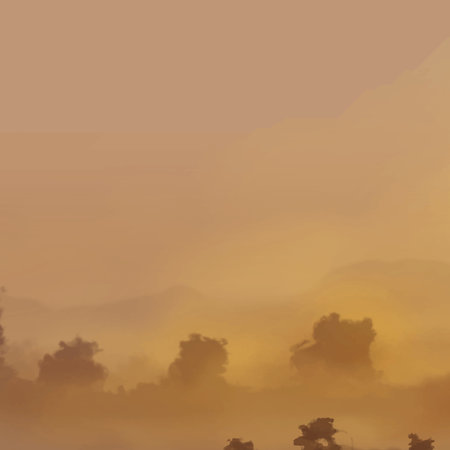 Landscape background. Abstract art template with paint elements. Sunrise Sunset background abstract banner design in nature style. Vector illustration.のイラスト素材