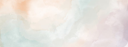 Abstract horizontal background designed with soft tone watercolor stains, Vector illustrationのイラスト素材