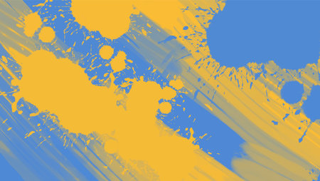 Abstract Blue Yellow paint Ukraine style Background. Ukrainian color Design banner element. Vector illustrationのイラスト素材