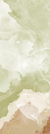 Elegant banner template design with color paint brush elements. Abstract decoration. Vector illustration.のイラスト素材