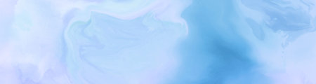 Elegant banner template design with blue paint brush elements. Abstract decoration. Vector...