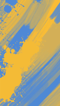 Abstract Blue Yellow paint Ukraine style Background. Ukrainian color Design banner element. Vector illustrationのイラスト素材