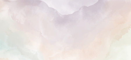 Abstract horizontal background designed with earth tone watercolor stainsのイラスト素材