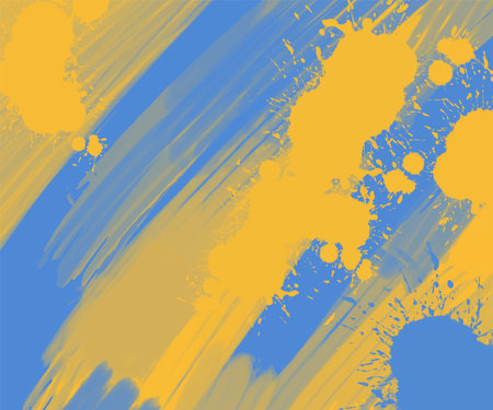 Abstract Blue Yellow paint Ukraine style Background. Ukrainian color Design banner element. Vector illustrationのイラスト素材