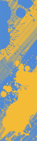 Abstract Blue Yellow paint Ukraine style Background. Ukrainian color Design banner element. Vector illustrationのイラスト素材