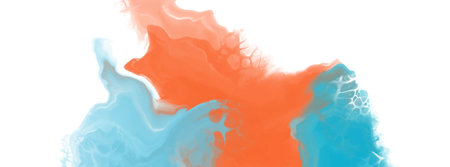 abstract blue orange color background painting design. vector illustrationのイラスト素材