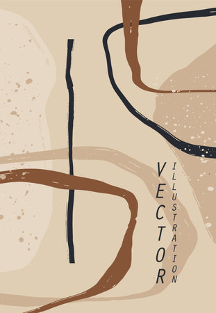 Abstract trendy universal artistic banner template . Design for cover, invitation, banner, placard, brochure, poster, card, flyer and other Vector illustrationのイラスト素材
