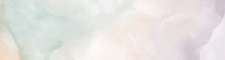 Abstract horizontal background designed with soft tone watercolor stains, Vector illustrationのイラスト素材