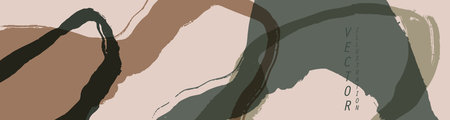 Abstract trendy universal artistic banner template . Design for cover, invitation, banner, placard,...