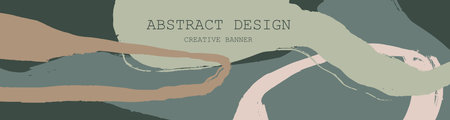 Abstract trendy universal artistic banner template . Design for cover, invitation, banner, placard, brochure, poster, card, flyer and other Vector illustrationのイラスト素材