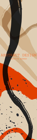Abstract trendy universal artistic banner template . Design for cover, invitation, banner, placard, brochure, poster, card, flyer and other Vector illustrationのイラスト素材