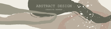 Abstract trendy universal artistic banner template . Design for cover, invitation, banner, placard, brochure, poster, card, flyer and other Vector illustrationのイラスト素材
