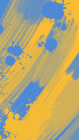 Abstract Blue Yellow paint Ukraine style Background. Ukrainian color Design banner element. Vector illustrationのイラスト素材