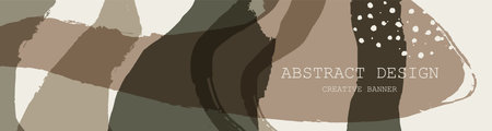 Abstract trendy universal artistic banner template . Design for cover, invitation, banner, placard, brochure, poster, card, flyer and other Vector illustrationのイラスト素材