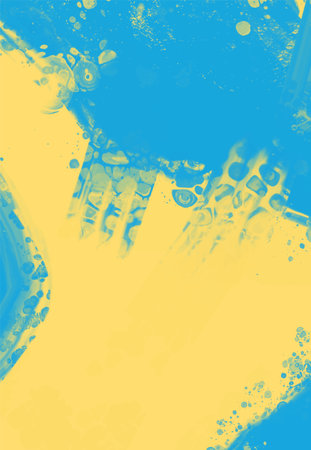Abstract Blue Yellow paint Ukraine style Background. Ukrainian color Design banner element. Vector illustrationのイラスト素材