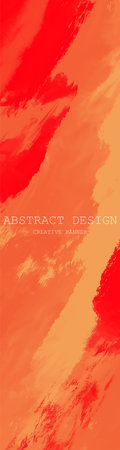 Abstract Red Orange Pink paint Background. Design banner element. Vector illustrationのイラスト素材