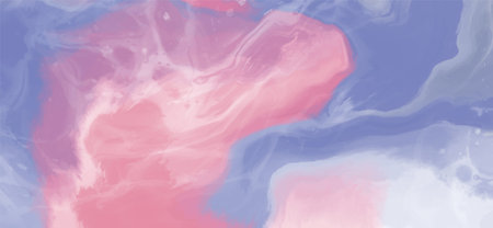 Elegant banner template design with color paint brush elements. Abstract decoration. Vector illustration.のイラスト素材