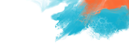 abstract blue orange color background painting design. vector illustrationのイラスト素材