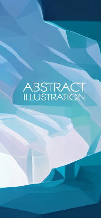 Blu ice triangle abstract in origami style on light background. Modern background design. Vector abstract graphic design banner pattern background template. Low poly style design.のイラスト素材