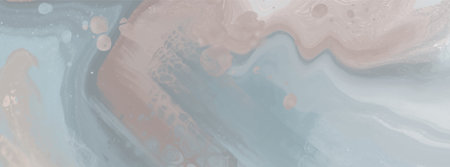 Elegant banner template design with color paint brush elements. Abstract decoration. Vector illustration.のイラスト素材