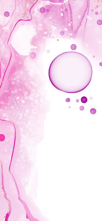 Vector pink coral banner. Hand drawn abstract paint brush stroke. Wave element.のイラスト素材