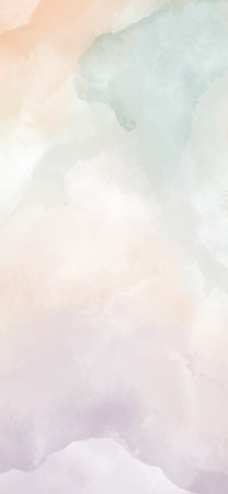 Abstract vertical background designed with soft tone watercolor stains, Vector illustrationのイラスト素材