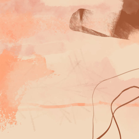 Creative minimalist hand painted illustrations for wall decoration, postcard or brochure design. Vector abstract illustration.のイラスト素材