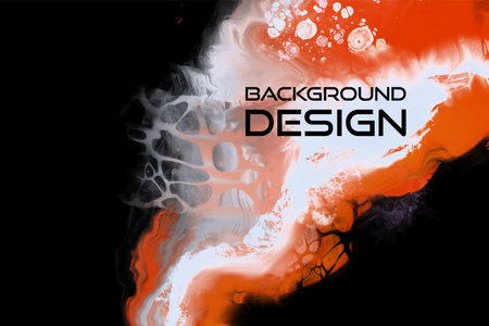 Luxury orange red white abstract background of marble liquid ink art painting on paper. Original artwork watercolor alcohol ink paint. Vector illustration.のイラスト素材