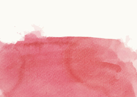 Soft abstract red watercolor vector texture with layered brush strokes and organic edges, minimal artistic background suitable for modern design, print, web and brandingのイラスト素材