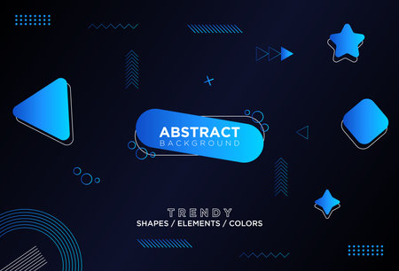 Geometric and Liquid Shapes Abstract Background Design With Modern Looksのイラスト素材