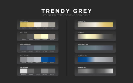 Greay Color Id Vector of Grey color palettes, color - ID:197607665 - Royalty Free ...