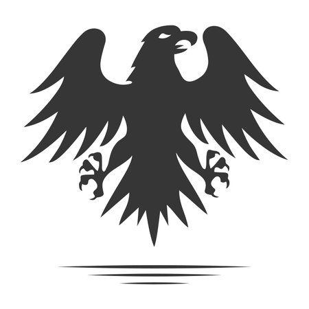 Eagle or Falcon silhouette icons design vector illustration.のイラスト素材