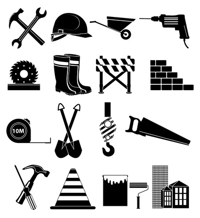 Construction icons setのイラスト素材
